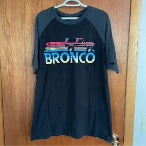 Bronco Gray and Black T-Shirt men’s 2xl